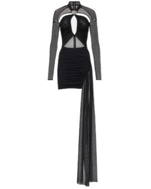 David Koma Asymmetric Cutout Jersey Minidress - Black
