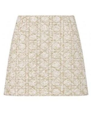 Dior Or Macrocannage Miniskirt - Natural
