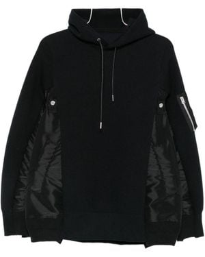 Sacai Sponge Sweat Twill Hoodie - Black