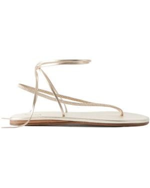 Ancient Greek Sandals Metallic Sandals - White
