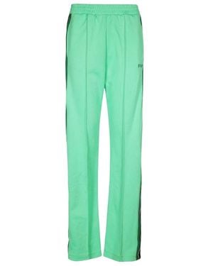 MSGM Striped-Detail Straight-Leg Track Trousers - Green
