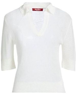 Max Mara Solid-Color Knitted Sweater - White