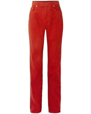 Gabriela Hearst High-Waisted Straight Leg Jeans - Red