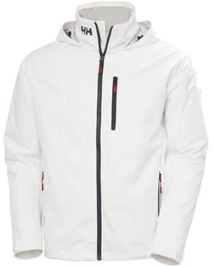 Helly Hansen Crew Hooded Midlayer Sailing Jacket - White