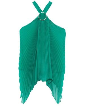 Max Mara Pianoforte Mxevalzer Halterneck Top - Green