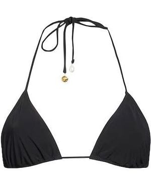 Tory Burch Plain Color Bikini Tops - Black