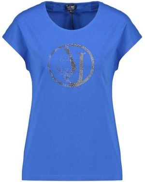 Armani Jeans Round-Necked Logo T-Shirt - Blue
