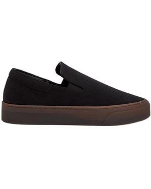 The Row Canvas Sneakers - Black