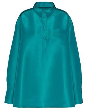 Valentino Long-Sleeve Button-Up Shirt - Blue