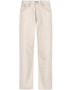 sunflower Logo Patch Straight-Leg Jeans - White
