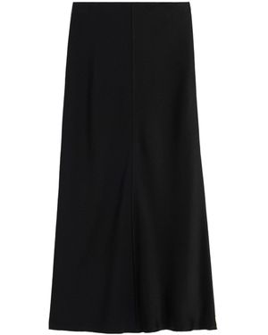 Ami Paris Straight Midi Skirt - Black