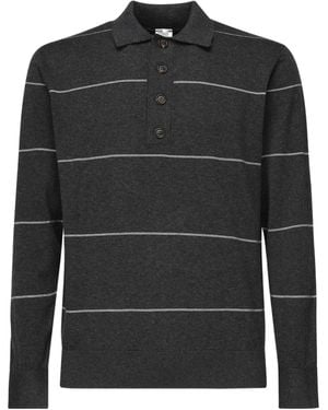 Eleventy Buttoned Knitwear - Black