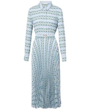 Tory Burch Printed Twill Midi Dress - Blue