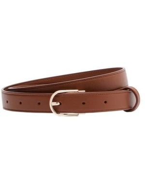 Victoria Beckham Dorian B Leather Belt - Brown