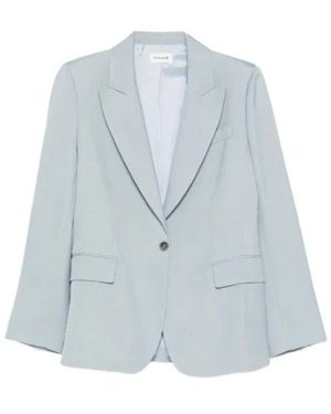 P.A.R.O.S.H. Notched Single-Breasted Blazer - Blue