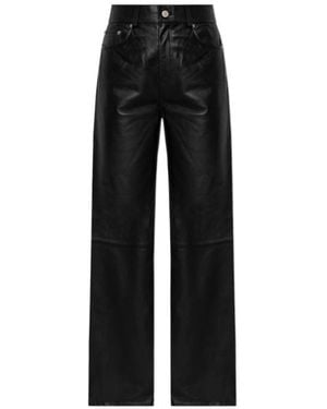 By Malene Birger Vinea Leather Trousers - Black