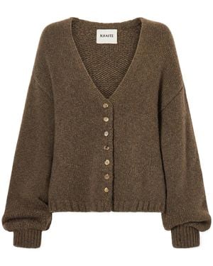 KHAITE Axel Cashmere Cardigan - Brown