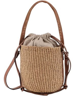 Chloé Chloé Woody Drawstring Small Basket Bag - Multicolour