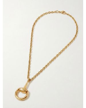 Gucci Horsebit 18K Long Chain Necklace - Natural