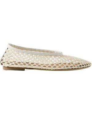 STAUD Alba Crocheted Ballet Flats - Natural