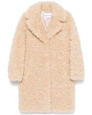 Stand Studio Camille Cocoon Long Sleeved Coat - Natural
