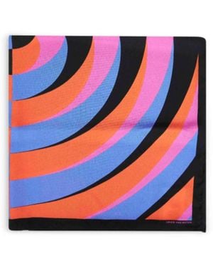 Dries Van Noten Graphic Printed Square Scarf - Blue