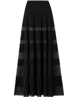 Norma Kamali Spliced Flared Skirt To Floor - Black