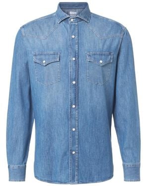 Brunello Cucinelli Long-Sleeved Shirt - Blue