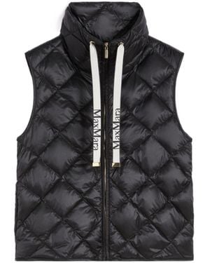Max Mara Water-Repellent Nylon Canvas Gilet - Black