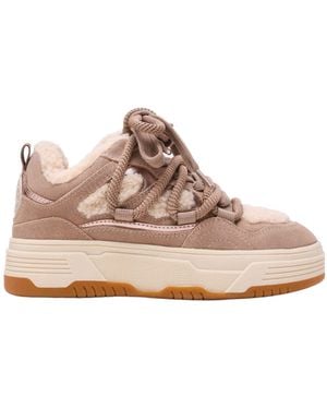 Steve Madden Suede Platform Sneakers - Pink