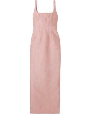 Emilia Wickstead Megara Paneled Cloqué Maxi Dress - Pink