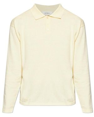 Lisa Yang Button Long-Sleeve Polo Shirt - Natural
