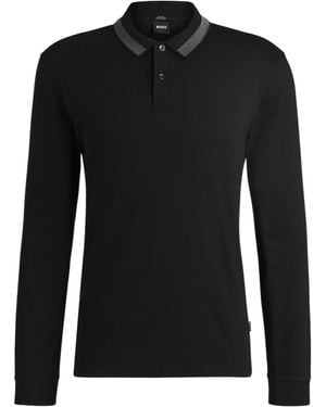 BOSS Minimalist And Versatile Longsleeve Shirt - Black
