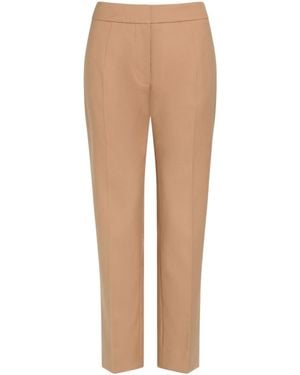 Patou Crease Detailed Pants - Natural