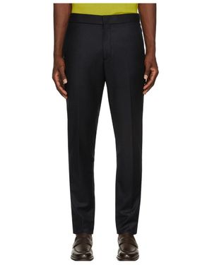 Loro Piana Logo Slim Casual Trousers - Black