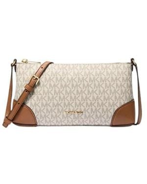 Michael Kors Murphy Small Signature Logo Crossbody Bag - Natural