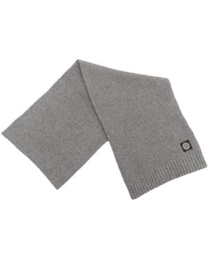 Stone Island Junior Compass Patch Knitted Scarf - Gray