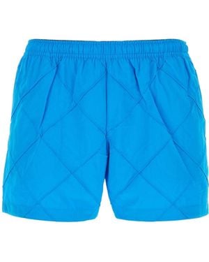Bottega Veneta Intreccio Nylon Swimming Trunks - Blue