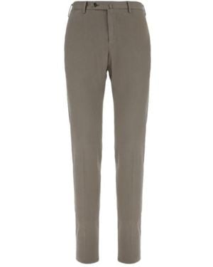 Pt Pantaloni Slim-Fit Tailored Trousers - Grey