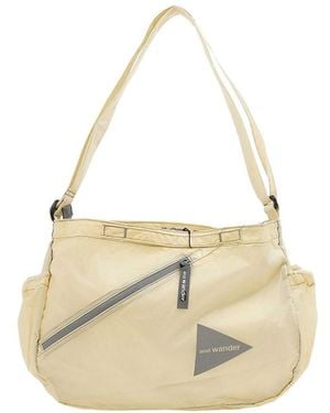 and wander Logo Detail Shoulder Bag - Natural