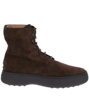 Tod's W.G. Lace-Up Ankle Boots - Brown