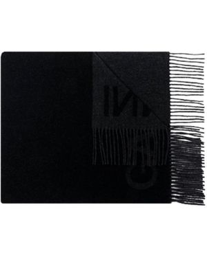 Ganni Fringed Scarf - Black