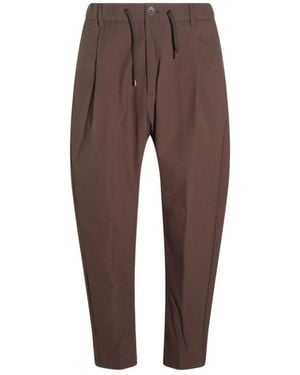 Herno Drawstring Pleated Trousers - Brown
