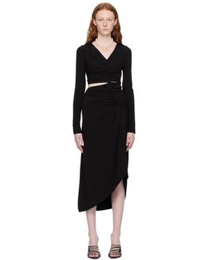 Off-White c/o Virgil Abloh Ruched Midi Dress - Black