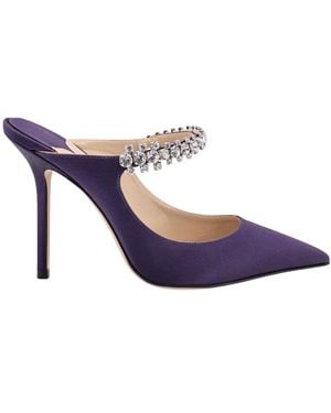 Jimmy Choo Bing 100Mm Crystal-Embellished Pumps - Blue
