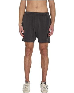 Stone Island Logo Patch Elasticated Waistband Shorts - Black