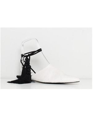 Lanvin Snake Ribbon Flat Shoes Fspl0W Pibu 021 - White