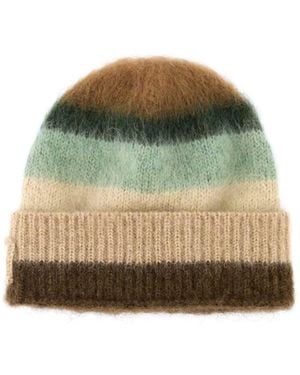 Miu Miu Striped Beanie - Green