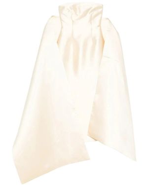 Solace London The Renee Strapless Midi Dress - White