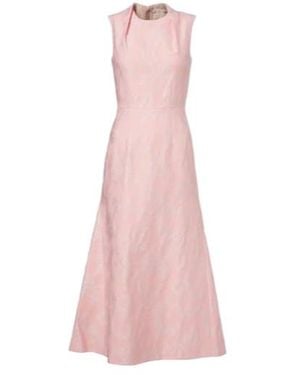 Emilia Wickstead Kissa Jacquard Midi Dress - Pink